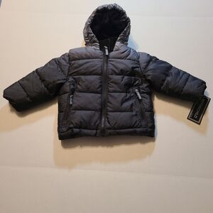 Rothschild Kids Black Puffer Jacket with Hood Lined NWT 12 Months